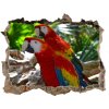 Díra 3D fototapeta nálepka Papagáje ara 95x64 cm