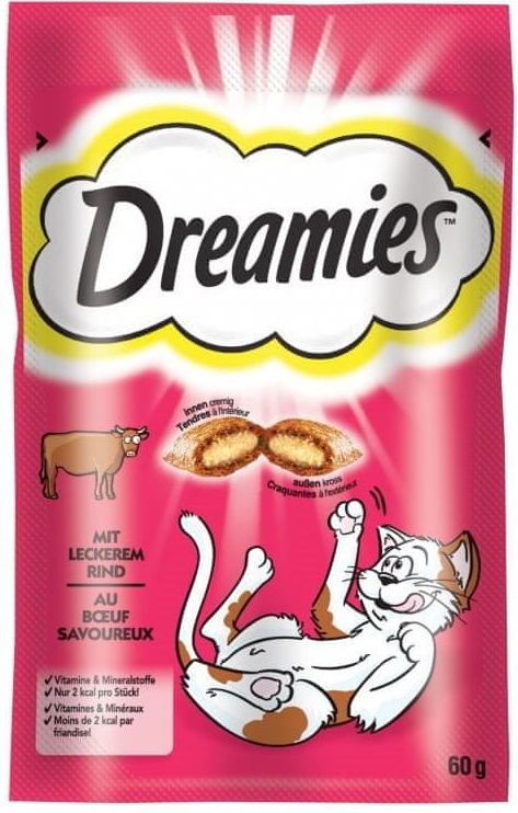 Dreamies pochúťky z hovädzieho mäsa pre mačky 6 x 60 g