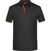 James & Nicholson Polokošile JN 728 s kontrastní légou, krátký rukáv, pánská COT02072881303-black/orang L Černá/oranžová