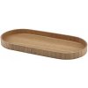 GenWare Servírovací podnos, drevená dyha, oválny, hnedý, dĺžka: 350 mm, šírka: 165 mm