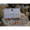 Náušnice kruhy zlaté rose gold strieborné 1+1