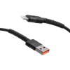 MobilNET KAB-0237-USB-LIGHT Dátový a nabíjací USBLightning, 3A, 2m, černý