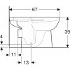 Geberit Selnova - WC kombi misa, zadný odpad, 670x360 mm, biela 500.282.01.1