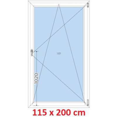 Soft Plastové okno 115x200 cm, otváravé a sklopné