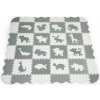 EcoToys puzzle mat grey štvorec biela sivá