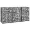 Gabionové vyvýšené záhony 3 ks 30 x 30 x 50 cm železo Stříbrná 151248