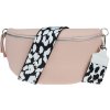 NovaKabelka.sk Reni Grande Rosa Chiara s prídavným popruhom VI kožená talianska crossbody kabelka ružová