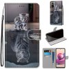 Peňaženkové kožené puzdro Drawing Cross na Xiaomi Redmi Note 10/10S - Cat Becomes Tiger