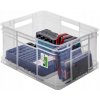 Keeeper Úložný box pre domácnosť aj dielňu, BRUNO XL, 28L, 43 x 35 x 24 cm, transparentný