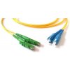 FIBRAIN Optický patchcord E2000/APC - SC/PC 10m, Gold, 2.8mm, duplex, SM, G657A1