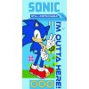 Carbotex Detská osuška Nezastaviteľný Ježko Sonic, 70 x 140 cm