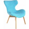 Tutumi Tutumi, drevené kreslo Fox 50x55x83cm Y-717, tyrkysová, KRZ-09004