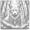 Vymalujsisam.sk Bodkovanie - Magická líška Farba: Čierna, Veľkosť: 50x50cm, Rám: Na plastovej doske