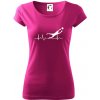 Ekg futbal brankár - Dámske tričko Pure - S ( Fuchsiová )