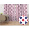 Biante Bavlnený záves Sandra SA-242 Červené a modré bodky 150x190 cm
