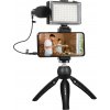 Puluz statív + LED lampa + mikrofón + svorka na telefón PKT3132B 028636