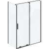 Bočná stena pre sprchové dvere RAVAK Roll 80 cm, farba rámu čierna, dekor skla číre sklo X90V40300Z1