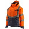 MASCOT® reflexná bunda HASTINGS hi-vis orange/dark navy (MASCOT® SAFE SUPREME Vodotesná zateplená bunda)