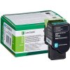 Lexmark C2320C0, originálny toner, azúrový, return