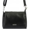MiaMore kožená crossbody kabelka stredných rozmerov čierna