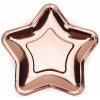 PartyDeco Taniere hviezda, ružovo-zlaté 18 cm
