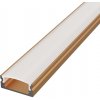 LEDprodukt LED lišta povrchová - SIMPLE Bronze Dĺžka: 2m, Typ krytky: Mliečna krytka zaklapávacia (difúzor)