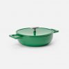Tegame panvica Mattia 3.0, ø 26 cm - Smaltovaná liatinová panvica s pokrievkou, lesklá zelená