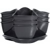 PlasticFuture Květináč na bylinky COUBI HERBAL 29,5 cm grafitový