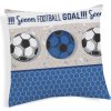 Obliečka na vankúš FUTBAL modrá 40x40 cm Made in Italy