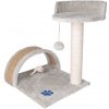 Škrabadlo pre mačky + šedá posteľ