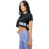 Nebbia Crop top tričko POWERHOUSE 279 černý - L