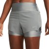 Dámske športové kraťasy Nike W NK SWIFT DF MR 3IN 2N1 SHORT W sivé DX1029-084 - L
