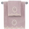 Soft Cotton Osuška DESTAN s čipkou 85x150cm. Luxusné froté osušky DESTAN 85x150cm s čipkou poskytujú výbornú savosť a dodajú Vašej kúpeľni osobitý štýl.