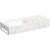 Kompaktná doska pod umývadlo s umývadlom Intedoor TRENTA Compact svetlý mramor x 90 cm až 160 cm x 50 cm S výrezom