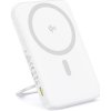 Baseus – PicoGo – powerbanka, USB-C, Qi2, 20 W, 5000 mAh, otočný stojan, kábel USB-C – biela KF2344371