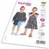 Strih Burda 9249 - Naberané šaty a blúzka pre dievčatá
