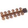 Anaconda korálky Jungle Tapered Holes Beads Jungle hnedá priemer 6mm 24ks