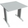 Hobis Rokovací stôl Flex, 80x75,5x80 cm, sivý/kov