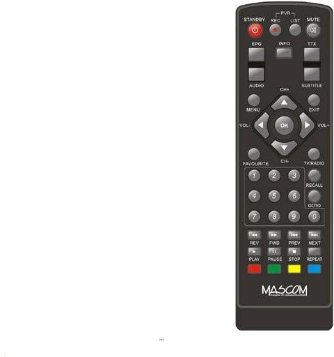 Diaľkový ovládač Mascom MC750T2 HD