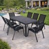 InternetovaZahrada - Furnigo Záhradná zostava Hamburg 1+8 - čierna