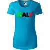 Italy Nápis - Dámske tričko z organickej bavlny Origin (GOTS) - 2XL ( Svetlý tyrkys )