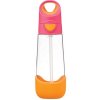 B.Box Fľaša so slamkou 450ml Ružová/Oranžová