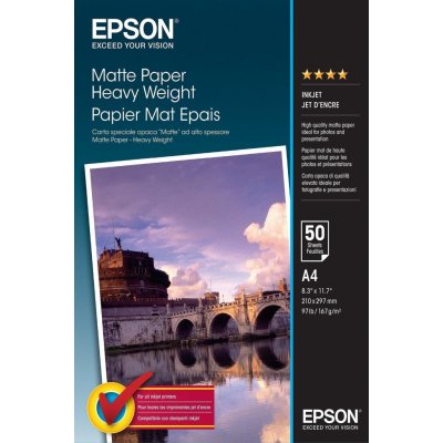Fotopapier Epson Matte Paper Heavy Weight - A4 - 50 hárkov (C13S041256)
