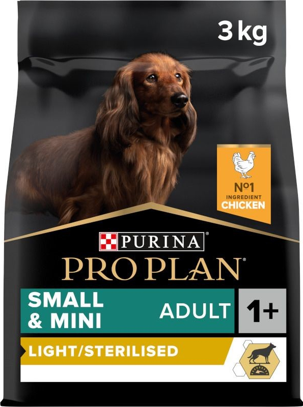 Purina Pro Plan Small & Mini Adult Light/Sterilised kuracie 3 kg