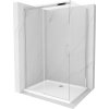 Mexen Omega sprchová kabína posuvná 110 x 90 cm, transparentná, chróm + vanička Flat - 825-110-090-01-00-4010
