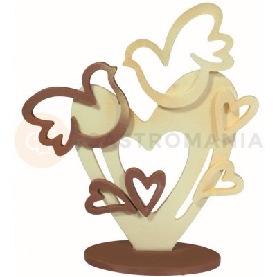 Martellato Silikónová 3D forma ozdoby na tortu srdce 300x400 mm 30SMTP03 Wedding Time