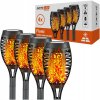 4x Solárna LED záhradná lampa LAMPA POCHODNÁ ZATĹKANÁ plameňom 50 cm