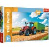 Trefl Trefl Puzzle 100 Poľnohospodárska technika - Traktor s prívesom
