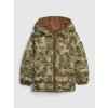 Gap chlapčenská vzorovaná prešívaná zimná bunda hnedá