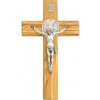 Kríž: drevený s benediktínskou medailou - bledý, 18 cm - 677/U